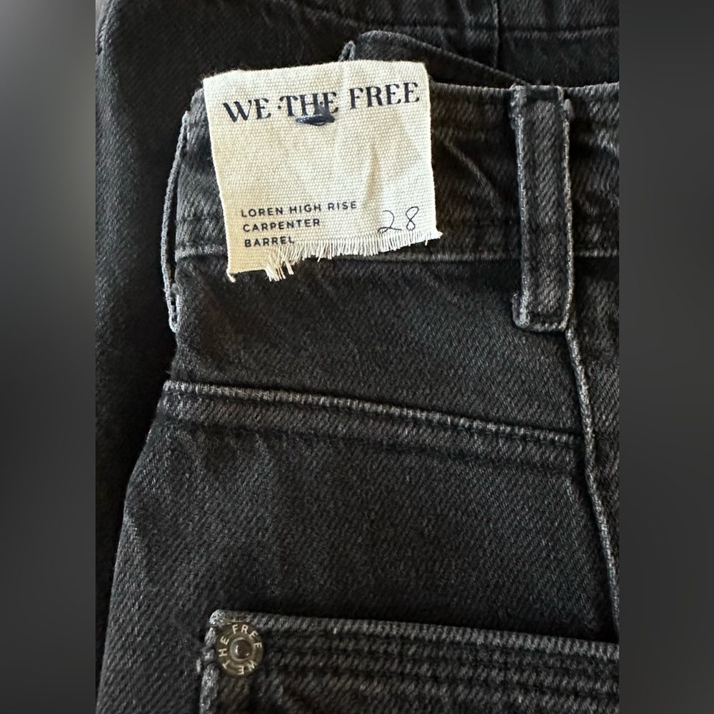 Free People We The Free Loren High Rise Carpenter Barrel Jeans Size 28 NWT - Picture 8 of 15